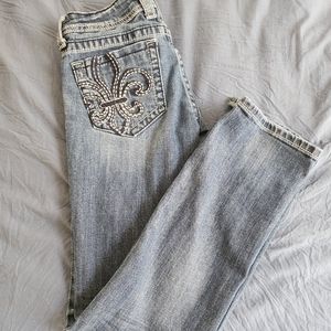 Miss Me Jeans JP436GCES Straight Leg Dark Wash Size 27